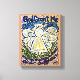 Lienzo Serenity Prayer Angel Pinting Art Print (Pequeño)