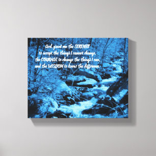 Lienzo Serenity Prayer Blue Flower Brook Inspirador
