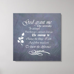 Lienzo Serenity Prayer pizarra de pizarra Wall Art, elegi