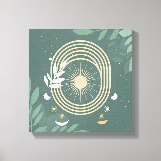 Lienzo Serenity Sage: Boho Minimalismo (Anverso)