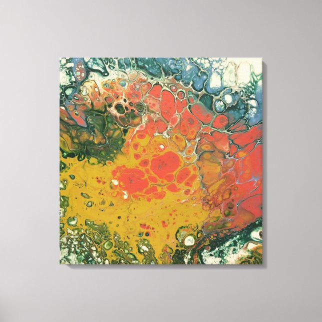 Lienzo Serie Crayon fundida - Flujo de lava como (Anverso)