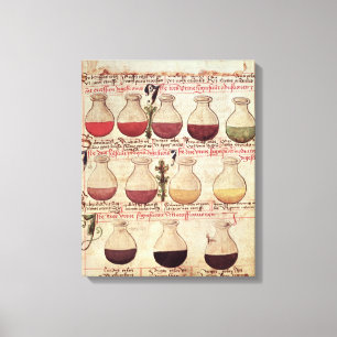 Lienzo Serie de garrafas para el análisis de orina