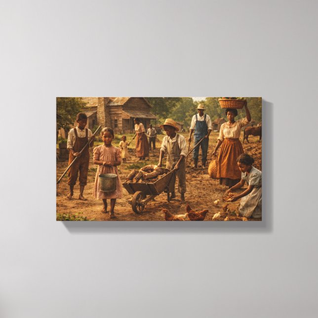 Lienzo Serie Familia Granja Negra 1 (Anverso)