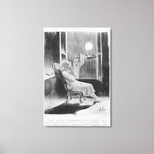 Lienzo Serie 'Les Bas-Bleus', O Moon (Anverso)