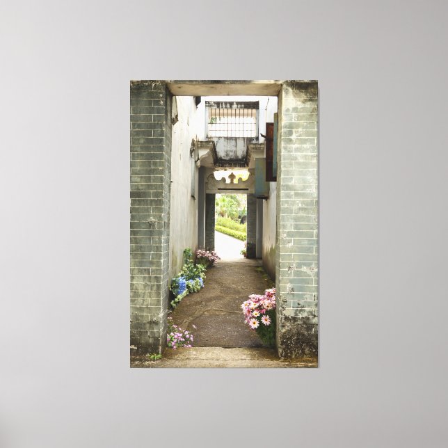 Lienzo Serie Li Garden: Corredor Floral  (Anverso)