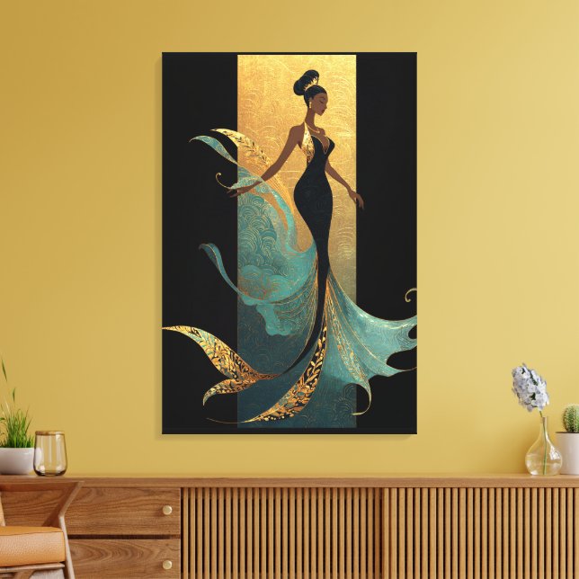 LIENZO SERIE MERMAID NOIR #1  (Insitu (Sala de estar))