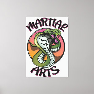 Lienzo Serpiente de Artes Marciales