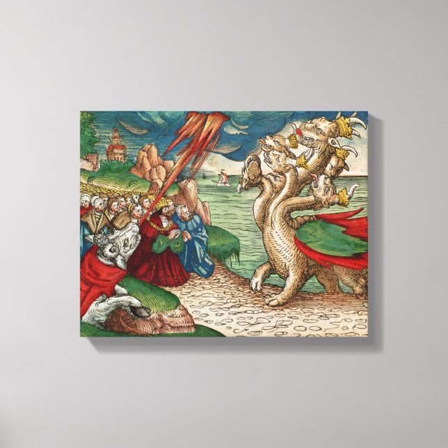 Lienzo Serpiente de siete cabezas del Libro de (Anverso)