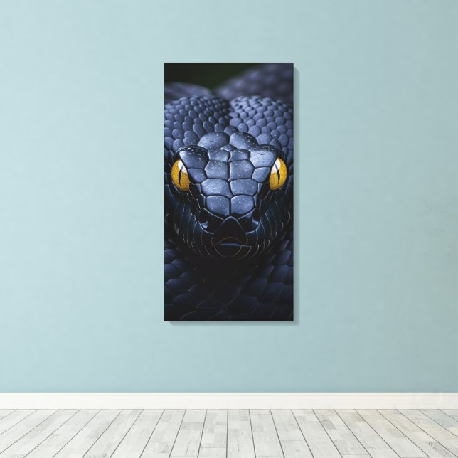 Lienzo Serpiente Negra (Insitu (piso de madera))