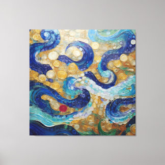 Lienzo Serpientes de agua de Klimt