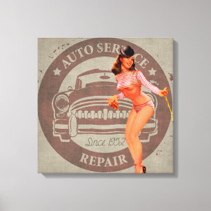 Lienzo Servicio automático de vintage