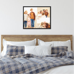 Lienzo Sesión de fotos familiares con collage de 3 fotos