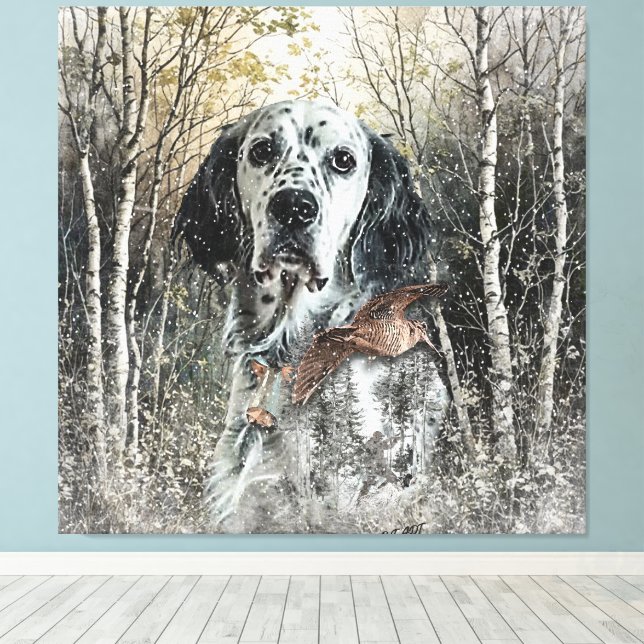 Lienzo Setter Inglés  (Insitu (piso de madera))