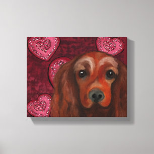 Lienzo Setter Rojo Irlandés