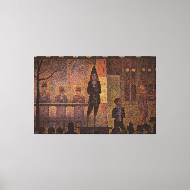 Lienzo Seurat's The Circus Sideshow (Desfile del Circo) (Anverso)