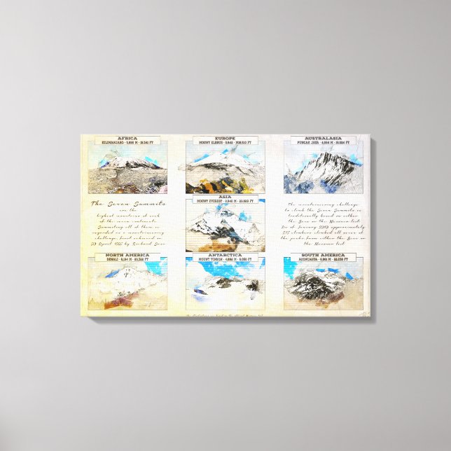 Lienzo Seven Summits (Anverso)