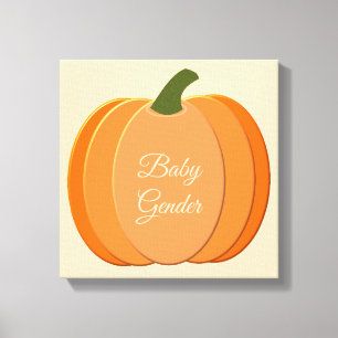 Lienzo Sexo de calabaza neutra de Naranja suave