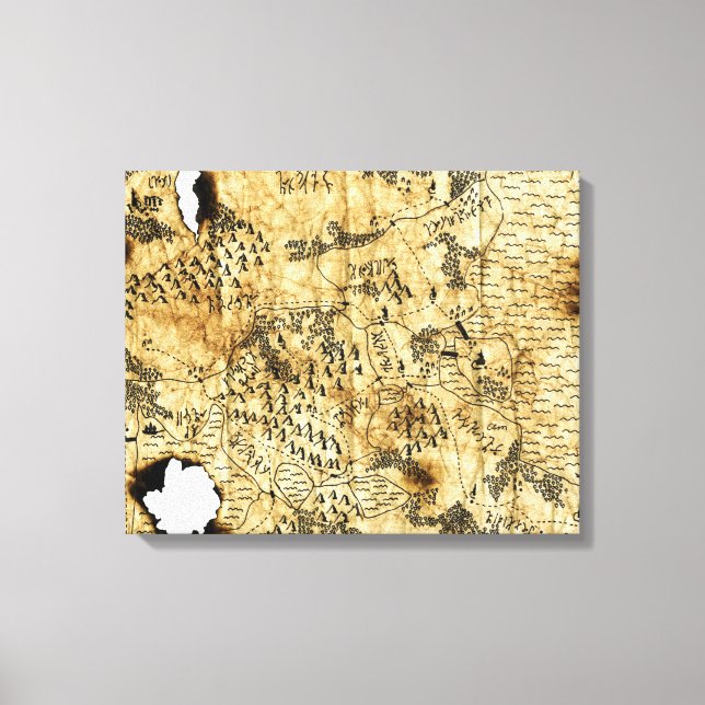 Lienzo Sexto mapa del reino olvidado (Anverso)