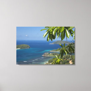Lienzo Seychelles, Isla de Mahe. Costa occidental de