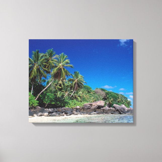 Lienzo Seychelles, Isla de Mahe, Playa Anse Royale. 2 (Anverso)