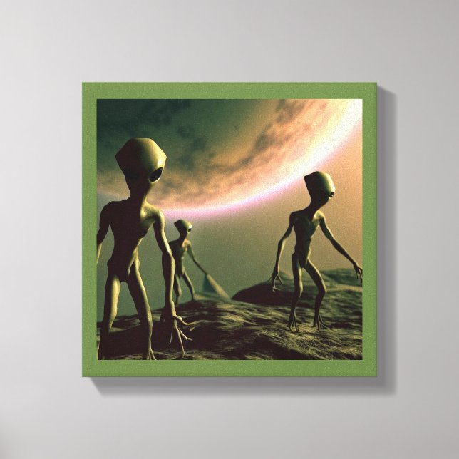 Lienzo SF Alienígenas Grises 2 (Anverso)