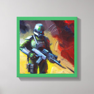Lienzo SF - Héroe Militar 2