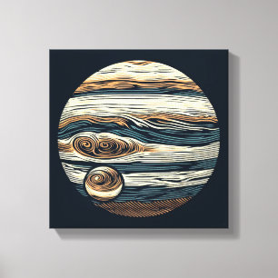 Lienzo SF Jupiter Grabado en madera 4