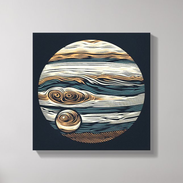 Lienzo SF Jupiter Grabado en madera 4 (Anverso)
