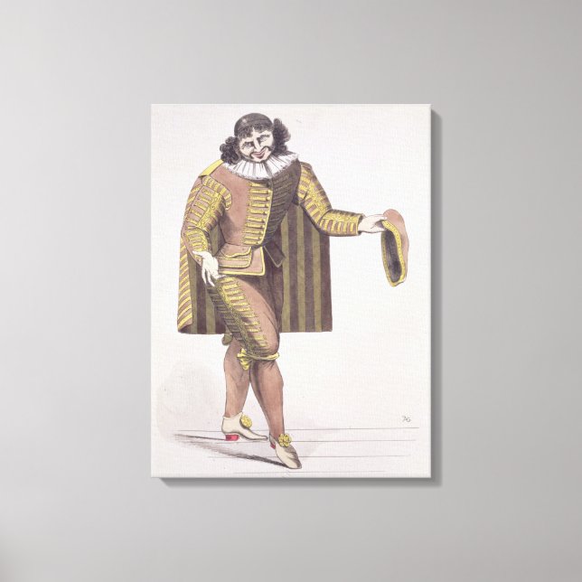 Lienzo Sganarelle en "L'Ecole des Maris" por Moliere, pre (Anverso)