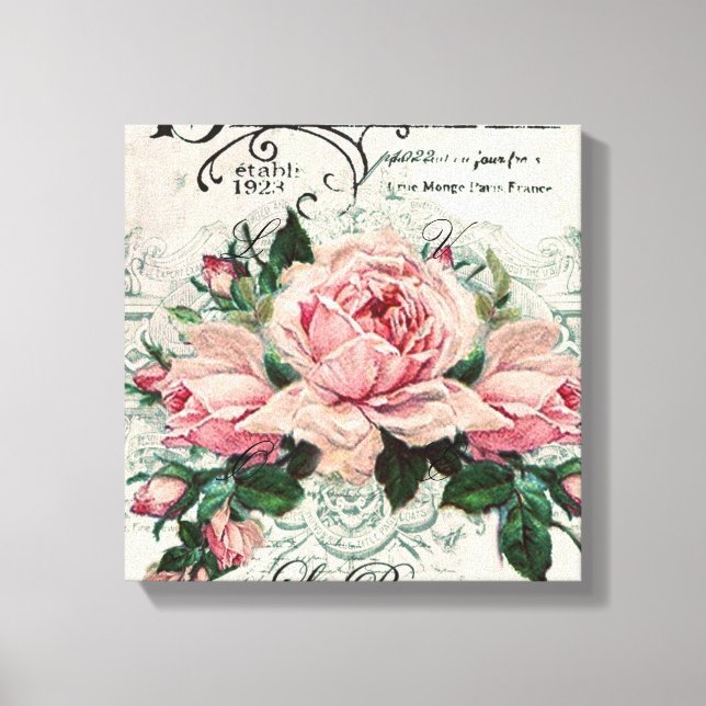 Lienzo shabby chic, decoupage, victorian, french chic, pa (Anverso)