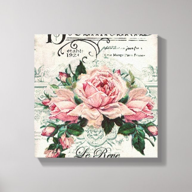 Lienzo shabby chic, decoupage, victorian, french chic, pa (Anverso)