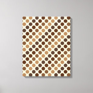 Lienzo Shades of Brown Polka Dots by Shirley Taylor