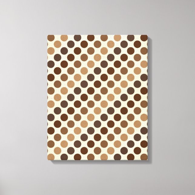 Lienzo Shades of Brown Polka Dots by Shirley Taylor (Anverso)