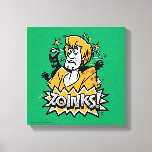 Lienzo Shaggy "¡Zoinks!" Gráfico de semitono (Anverso)