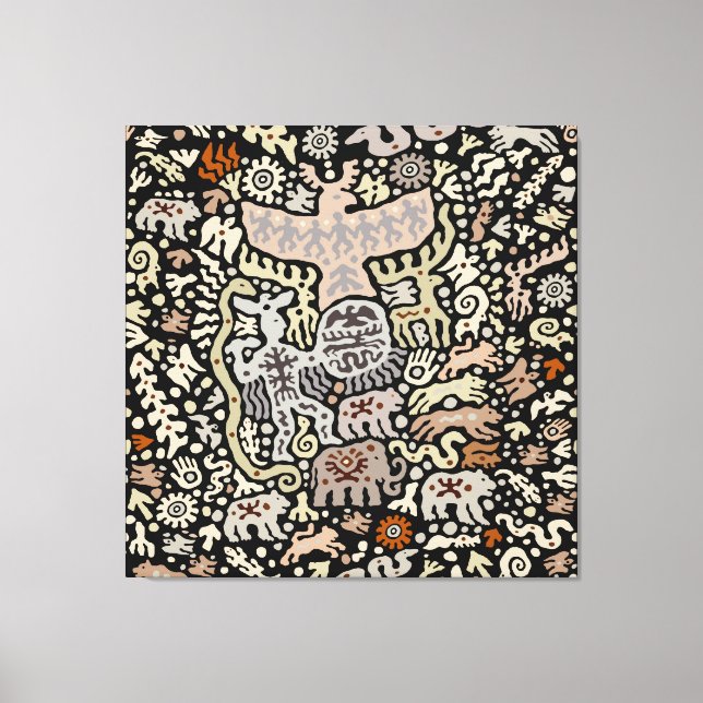 Lienzo Shaman Peyote Ritual (Anverso)