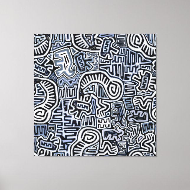 Lienzo Shaman Peyote Ritual Mola (Anverso)