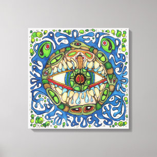 Lienzo Shaman Spirit: Medicina del chamán de la rana azul