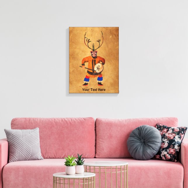 Lienzo Shaman tamborilero (Insitu (Sala de estar))