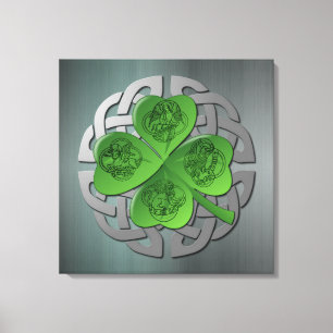 Lienzo Shamrock - Knot celta - 4 evangelistas