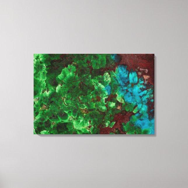 Lienzo Shattuckita de encaje verde (Anverso)