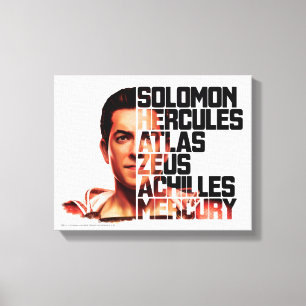 Lienzo ¡SHAZAM! gráfico de las siglas del primer del  