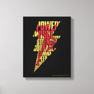 Lienzo ¡SHAZAM!   Shazam Abilities Lightning Graphic
