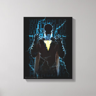 Lienzo ¡SHAZAM!   Shazam & Abilities Lightning Typography