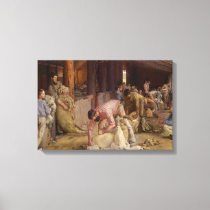 Lienzo Shearing the Rams (Arte Australiano) (Tom Roberts)