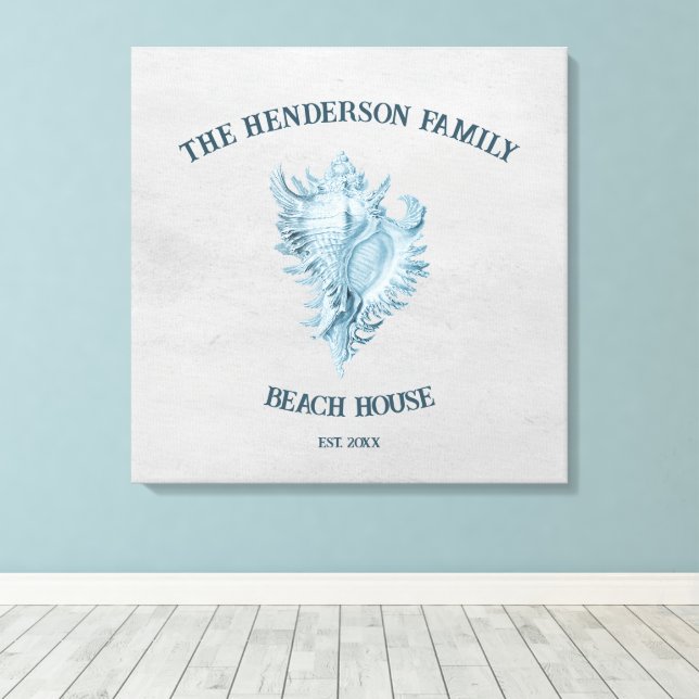 Lienzo Shell de conexión azul (Insitu (piso de madera))