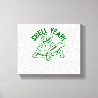 Lienzo Shell Yeah Turtle Snowden