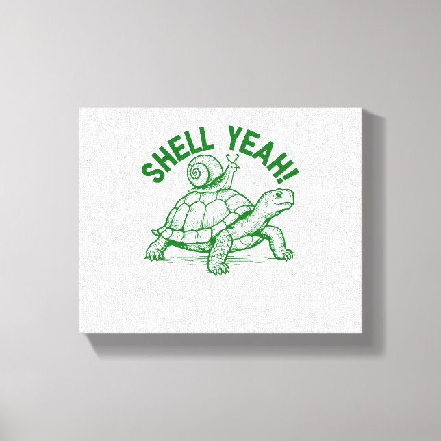 Lienzo Shell Yeah Turtle Snowden (Anverso)
