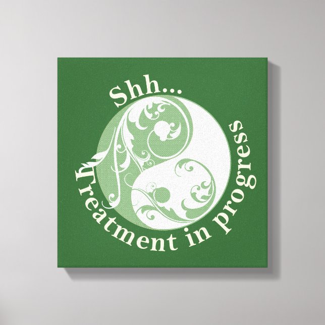 Lienzo Shh Treatment in Progress, Scrolling Yin y Yang (Anverso)