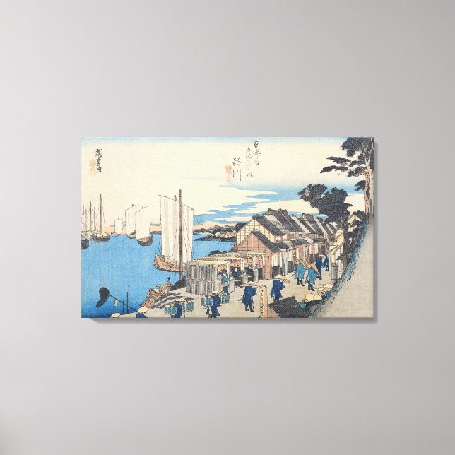 Lienzo Shinagawa: salida de un Daimyo (Anverso)