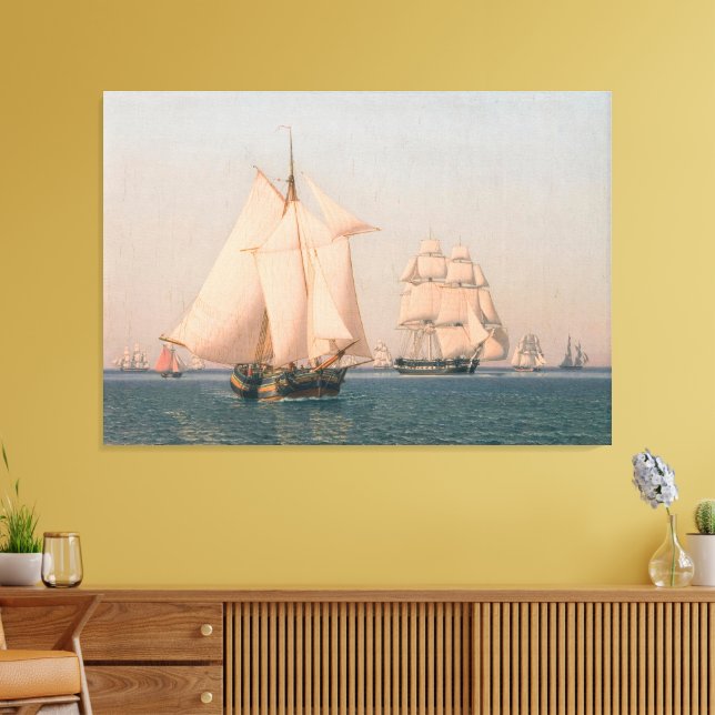 Lienzo Ships under sail in a mild breeze (Insitu (Sala de estar))